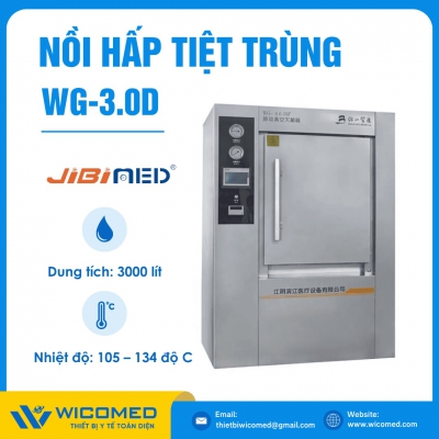 Nồi hấp tiệt trùng dung tích lớn 3000 lít Jibimed WG-3.0D
