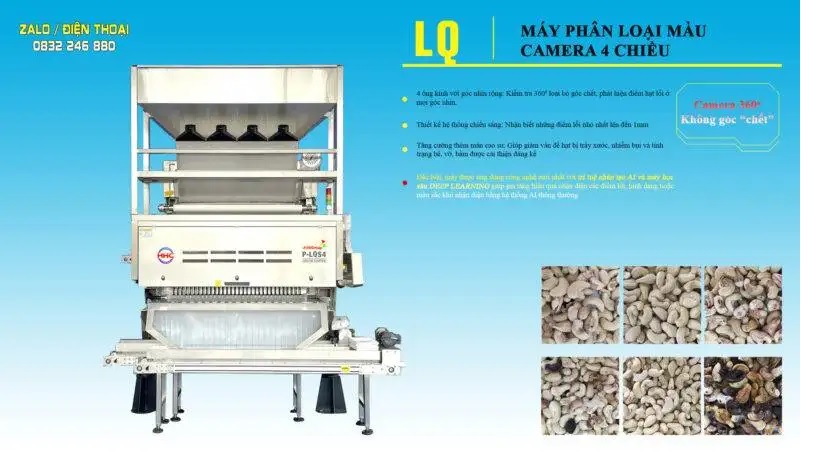 Máy bắn màu hạt điều