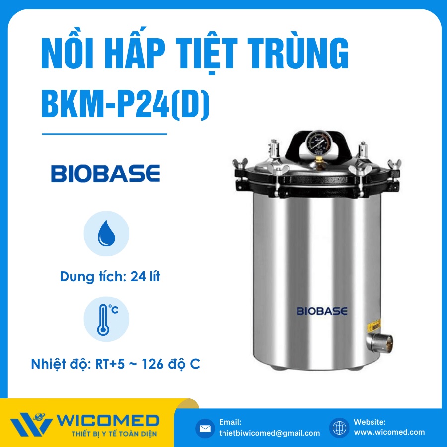 Nồi hấp tiệt trùng để bàn 24 lít Biobase BKM-P24(D)