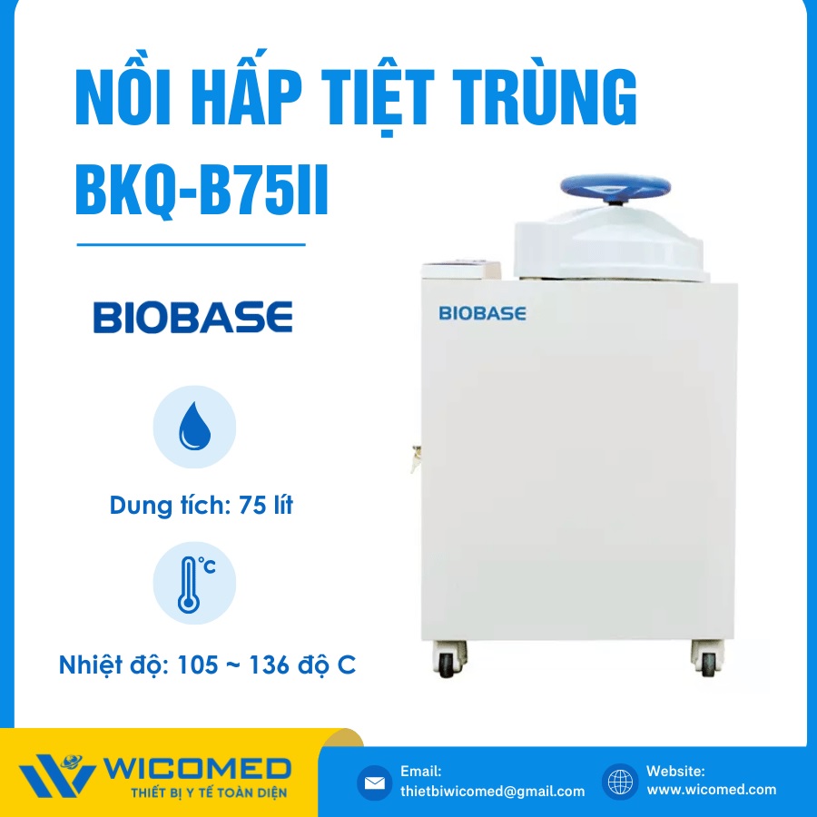 Nồi hấp tiệt trùng sấy khô 75 lít Biobase BKQ-B75II