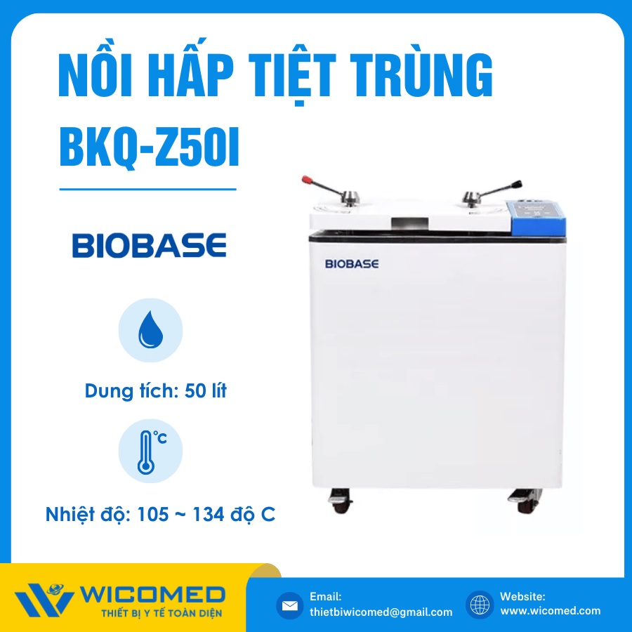 Nồi hấp tiệt trùng kiểu đứng 50 lít Biobase BKQ-Z50I
