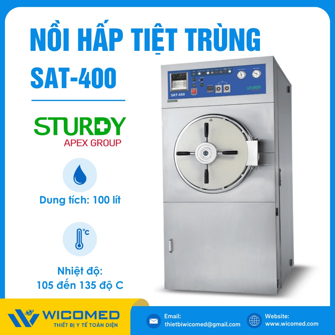 Nồi hấp tiệt trùng buồng tròn Sturdy SAT-400