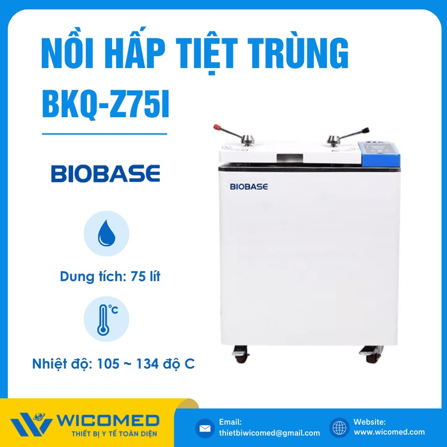 Nồi hấp tiệt trùng kiểu đứng 75lLít Biobase BKQ-Z75I