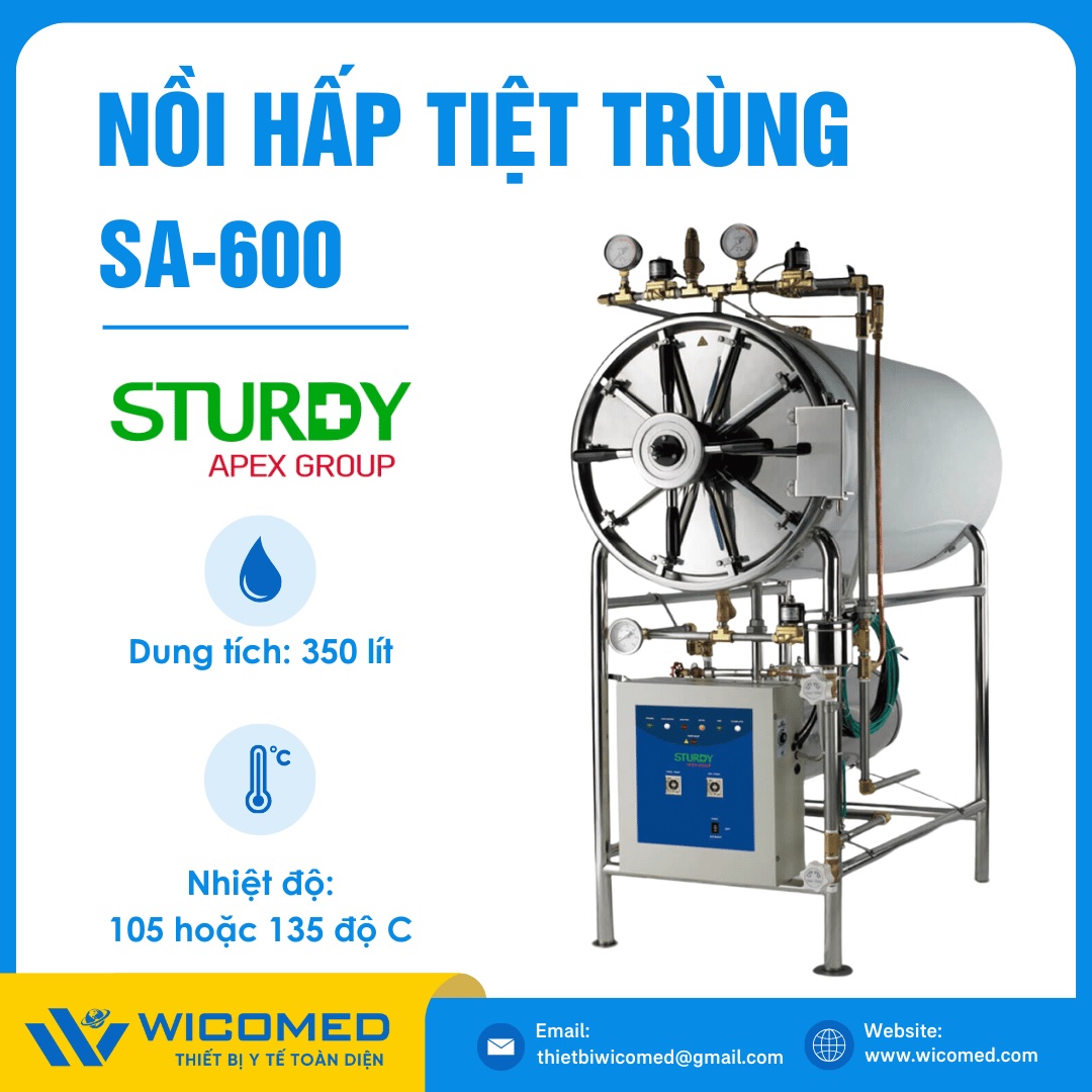 Nồi hấp tiệt trùng sấy 350 lít thủ công Sturdy SA-600